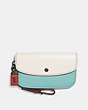 COACH®,CLUTCH IN COLORBLOCK,Leather,Black Copper/Chalk,Front View