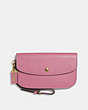 COACH®,CLUTCH,Leather,Brass/Rose,Front View