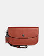 COACH®,CLUTCH,Leather,Black Copper/Chili,Front View