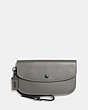 COACH®,CLUTCH,Leather,Black Copper/Heather Grey,Front View