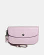COACH®,CLUTCH,Leather,Black Copper/Ice Purple,Front View