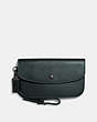 COACH®,CLUTCH,Leather,Pewter/Cypress,Front View