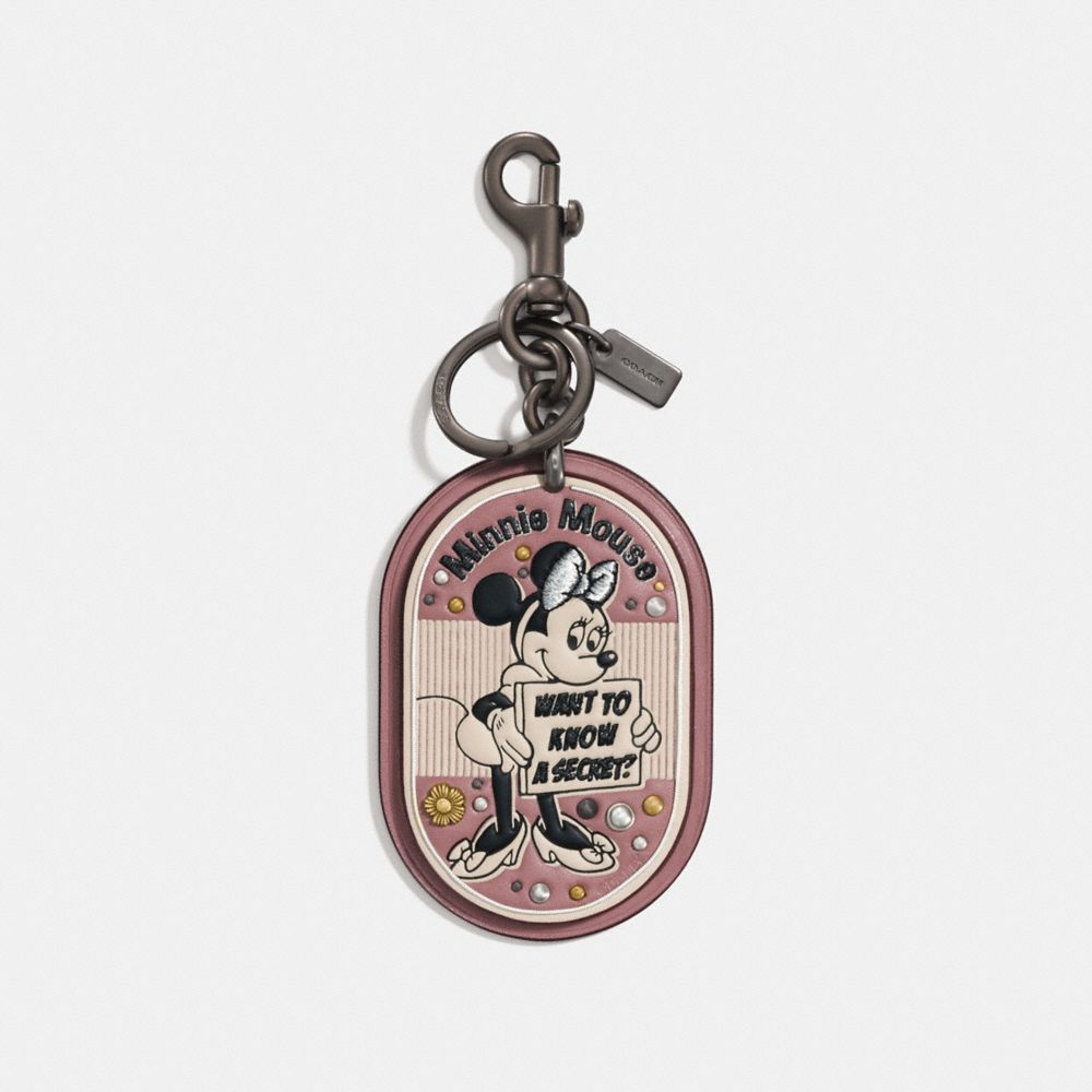 Minnie Mouse Secret Patch Bag Charm COACH