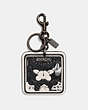 COACH®,MINNIE MOUSE SMACK PATCH BAG CHARM,Mixed Material,Black/Multi,Front View