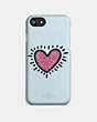 COACH®,COACH X KEITH HARING IPHONE 6S/7/8 CASE,Glovetan,Ice Blue,Front View