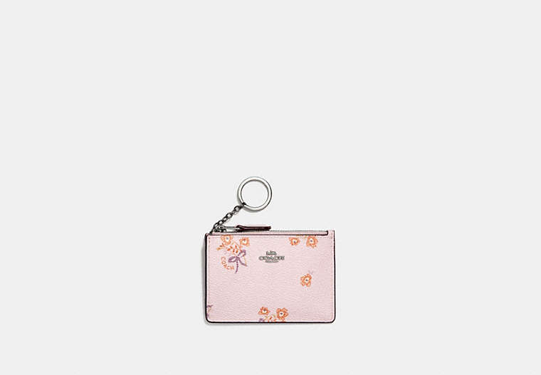 Mini Skinny Id Case With Floral Bow Print