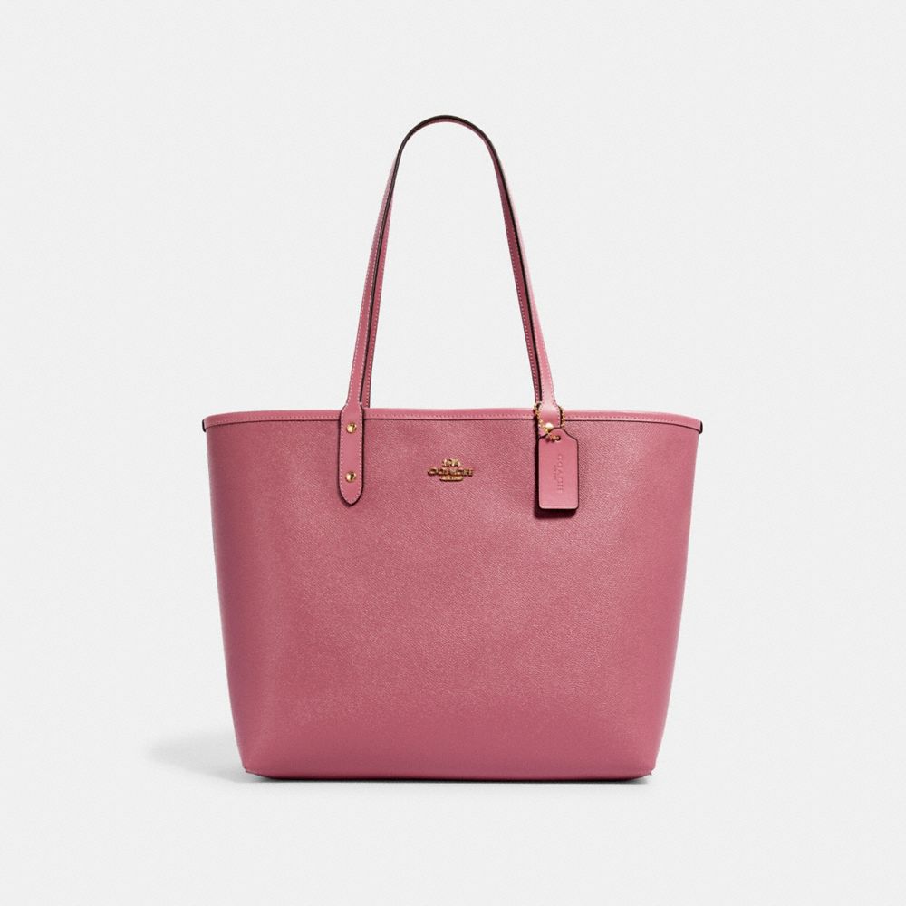 Reversible City Tote In Signature Canvas With Prairie Rose Print