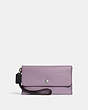 COACH®,TRIPLE SMALL WRISTLET IN COLORBLOCK,Leather,Silver/Jasmine Multi,Front View