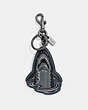 COACH®,SHARKY KEYFOB,Leather,Multi,Front View