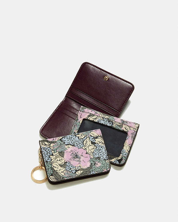 COACH®: Complimentary Bifold Card Case With Floral Print