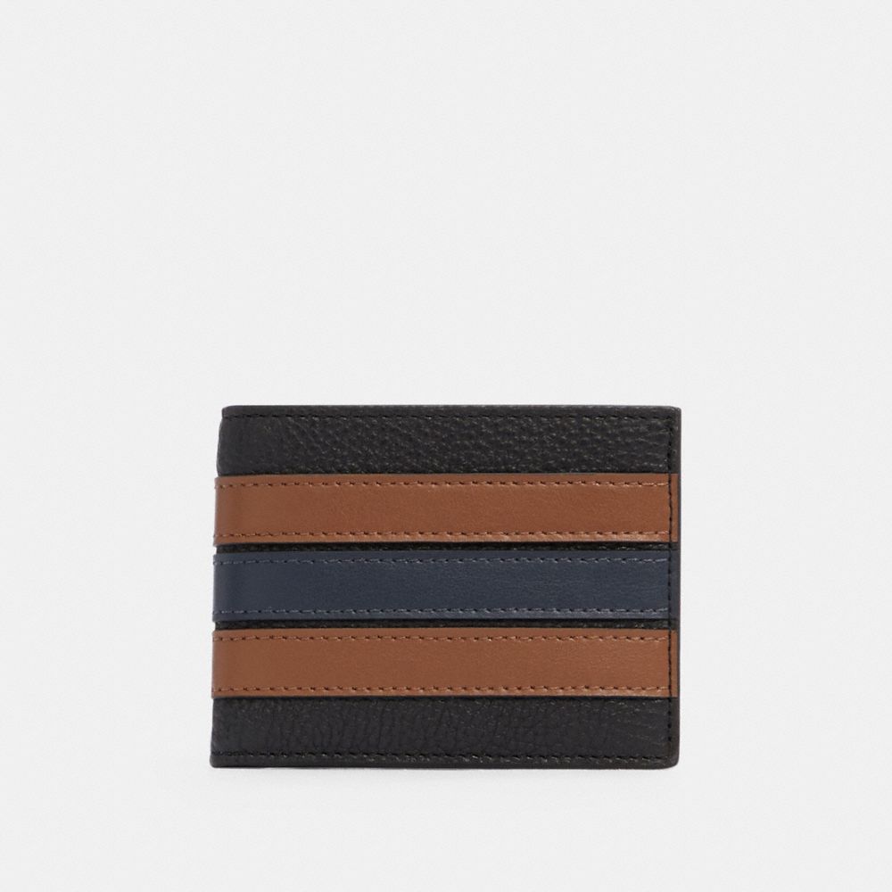 COACH® Outlet  Slim Billfold Wallet In Signature Canvas With Varsity Stripe
