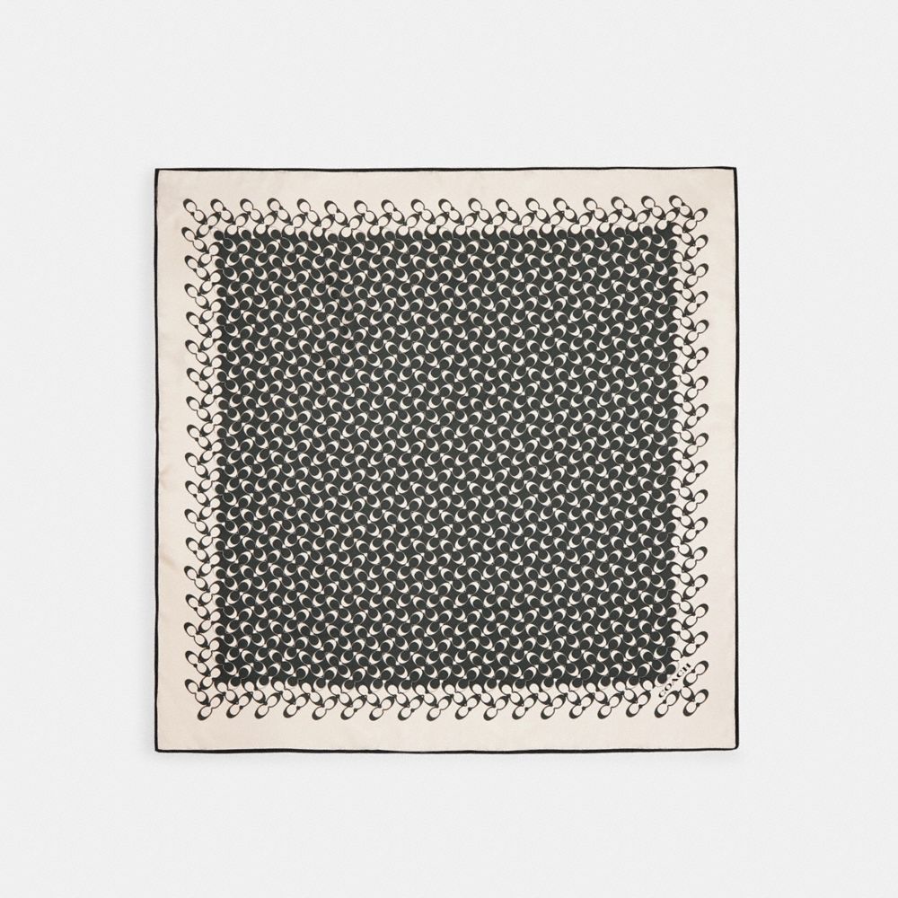 COACH®,Signature Silk Square Scarf,,Front View