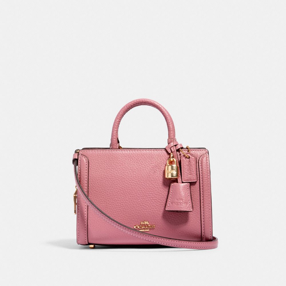 Tas coach micro zoe crossbody in colorblock pink