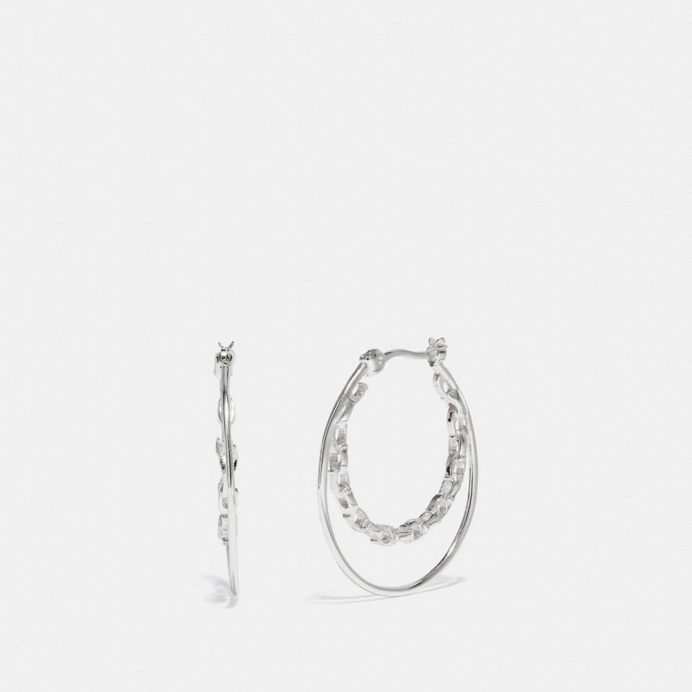 Boucles d'oreilles créoles chaîne Frozen