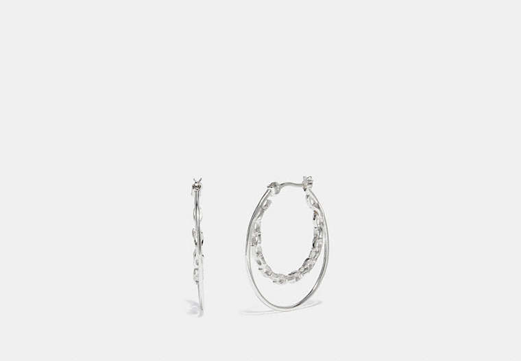 Frozen Chain Hoop Earrings