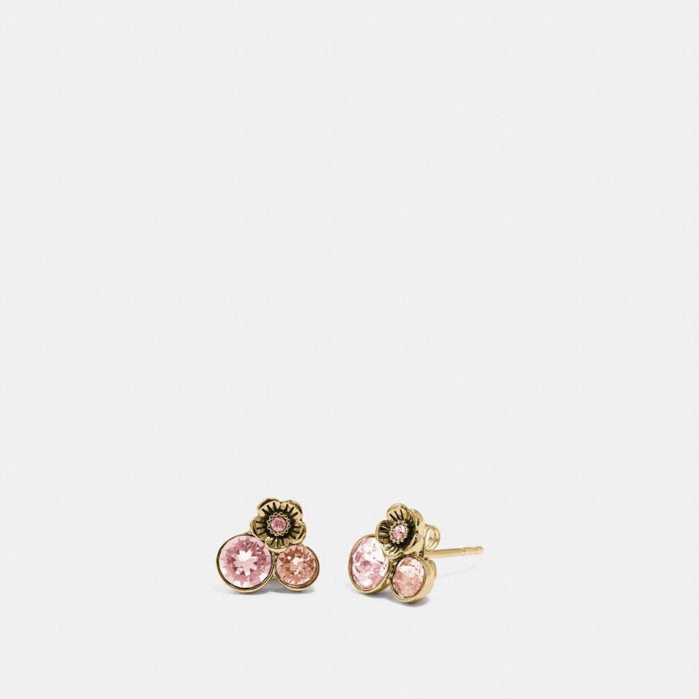 Boucles d'oreilles en grappe de roses thé