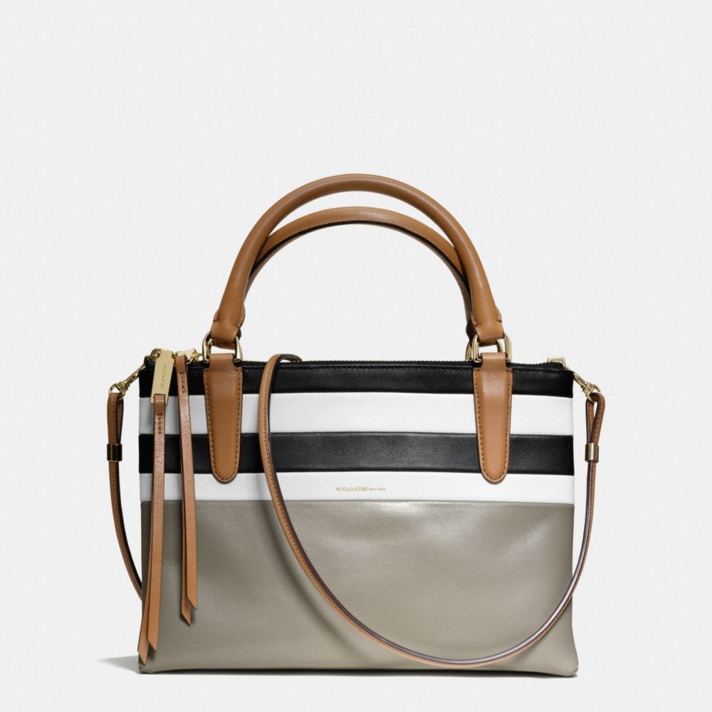The Mini Borough Bag In Bar Stripe Leather | COACH® | COACH®