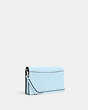 COACH®,ANNA FOLDOVER CLUTCH CROSSBODY,Pebbled Leather,Medium,Anniversary,Silver/Waterfall,Angle View