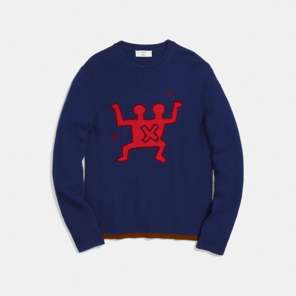 COACH®,COACH X KEITH HARING SWEATER,Other,NAVY,Scale View