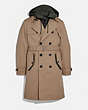 COACH®,UTILITY TRENCH,Polyester,KHAKI/OLIVE,Front View