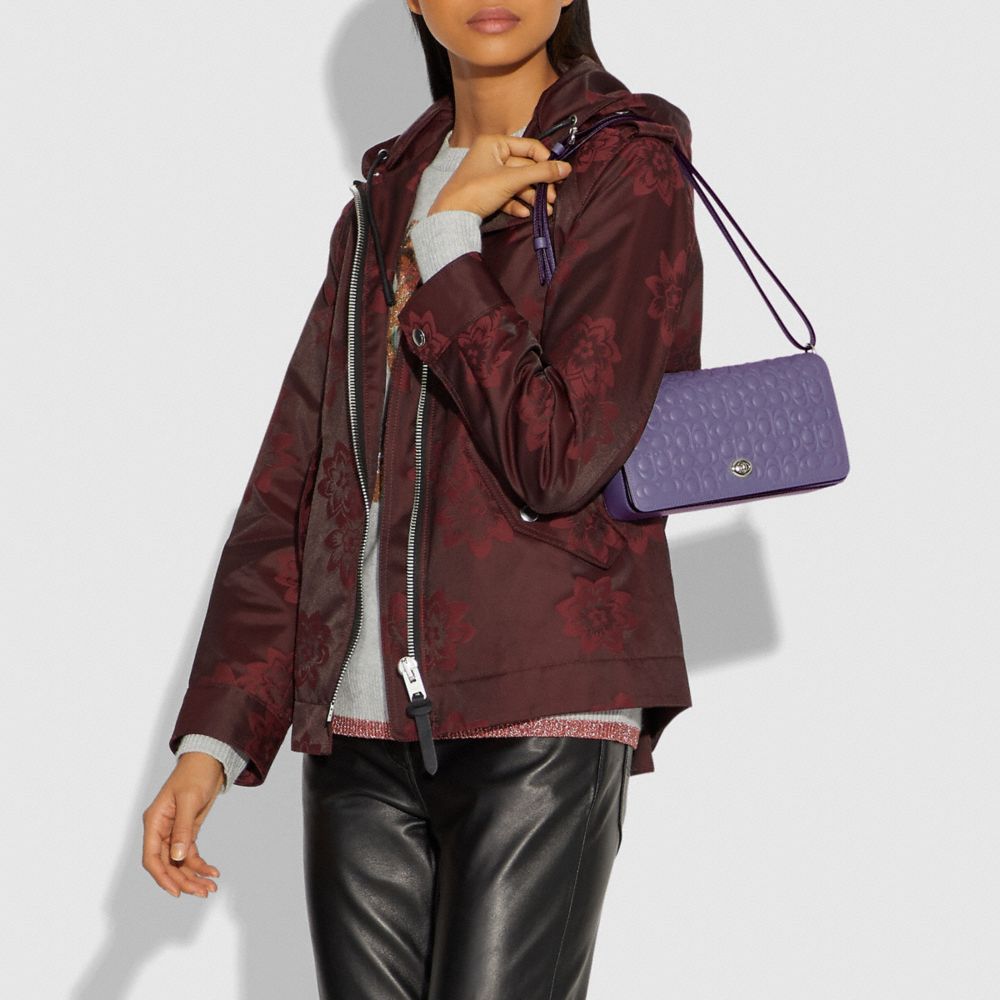 COACH®,Dinky In Signature Leather,,Detail View