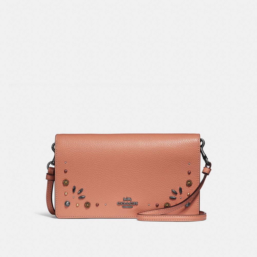 COACH Hayden Foldover Crossbody Clutch With Prairie Rivets Detail