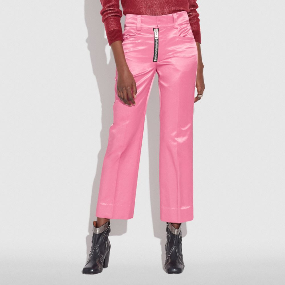 COACH®,Satin Tailored Trousers,,Scale View