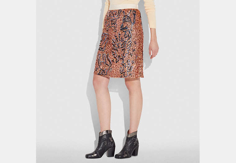 Coach X Keith Haring Embellished Skirt
