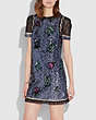 COACH®,COACH X KEITH HARING EMBELLISHED SHIFT DRESS,Mixed Material,Multi,Scale View
