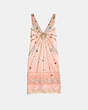 COACH®,CRYSTAL EMBELLISHED LONG DRESS,Mixed Material,SOFT PINK,Front View