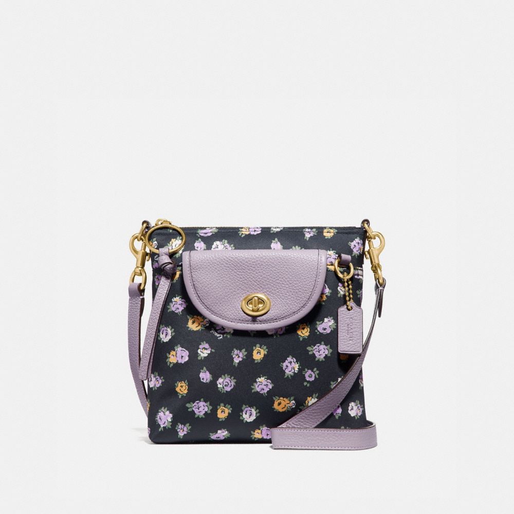 Coach rose store print crossbody