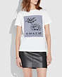 COACH®,COACH X KEITH HARING T-SHIRT,cotton,Optic White,Front View