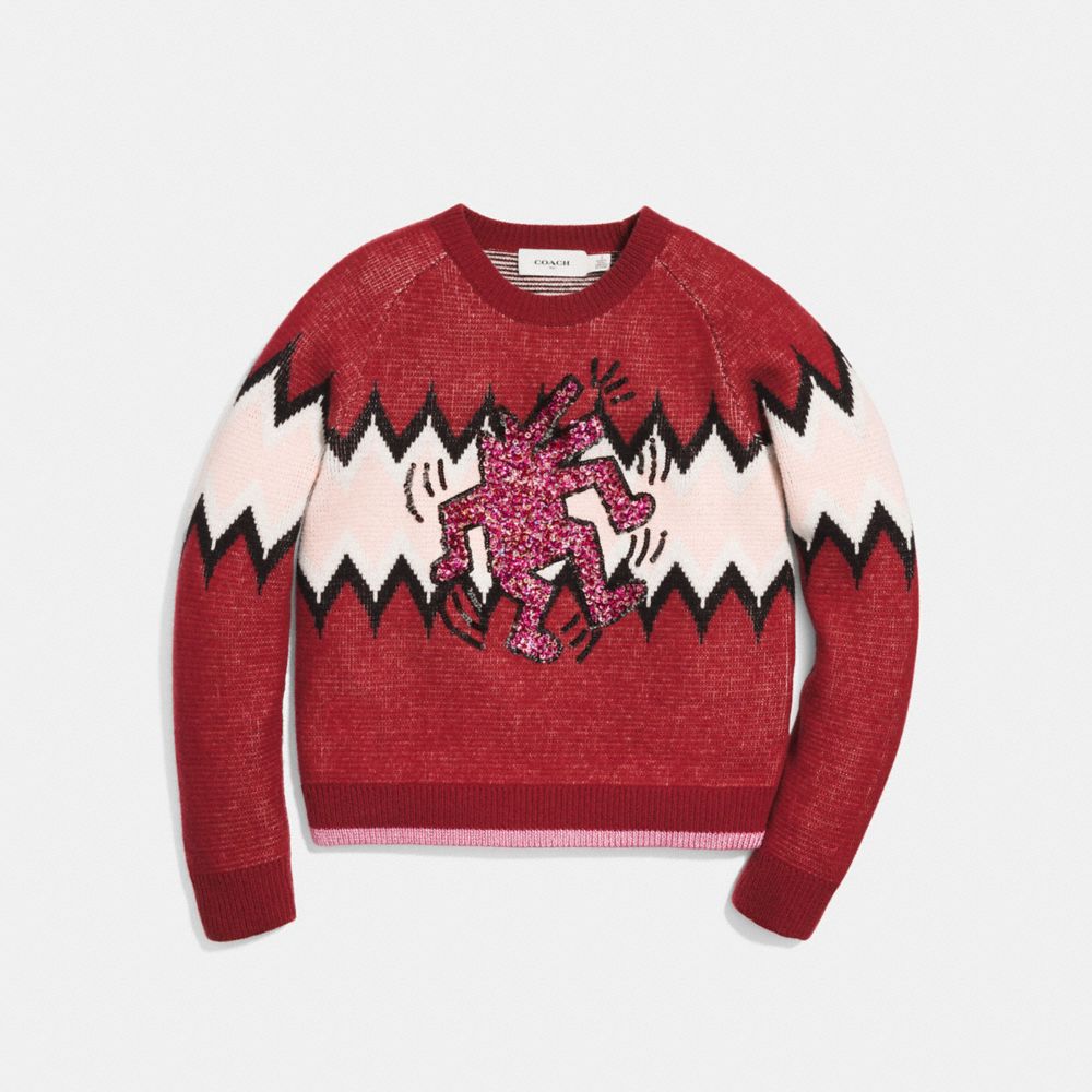 Coach X Keith Haring Zigzag Crewneck Sweater