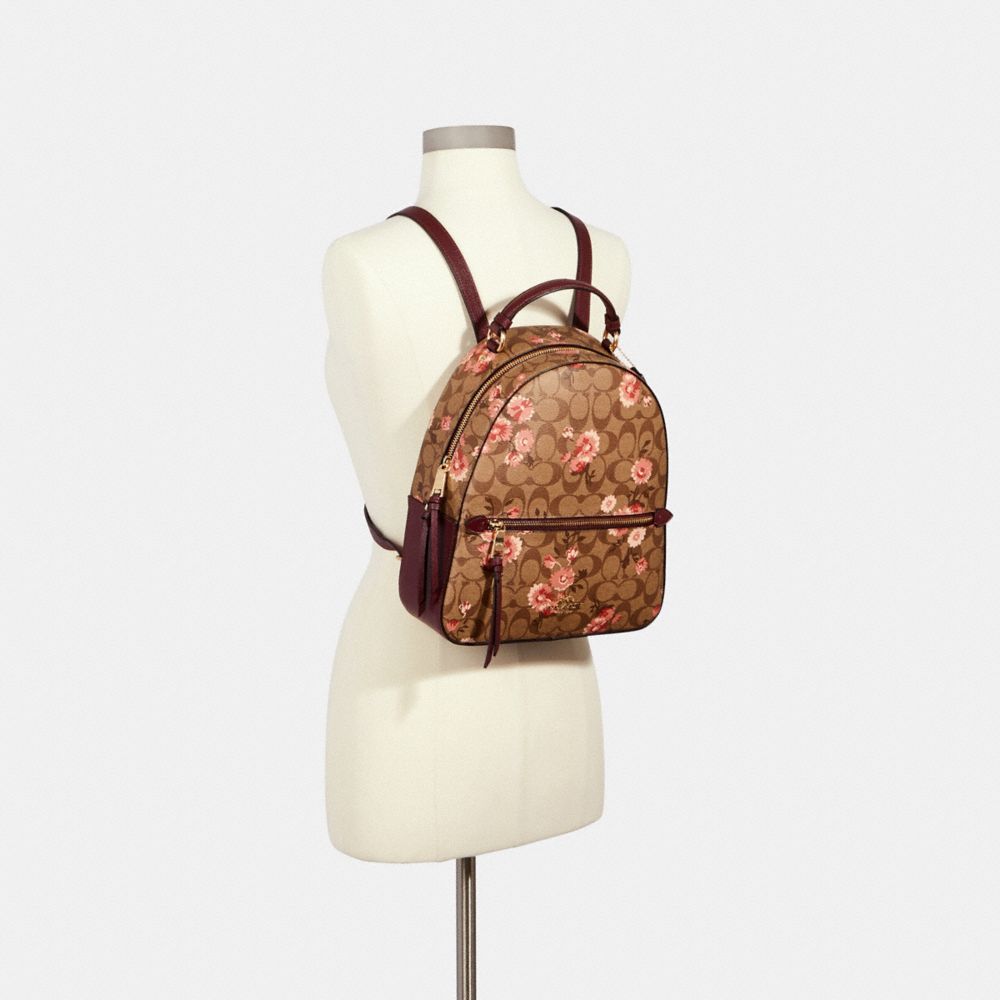 Jordyn backpack in signature canvas with prairie rose print new arrivals