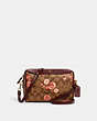 COACH®,BENNETT CROSSBODY IN SIGNATURE CANVAS WITH PRAIRIE DAISY CLUSTER PRINT,pvc,Gold/Khaki Coral Multi,Front View