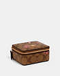 COACH®,JEWELRY BOX IN SIGNATURE CANVAS WITH BUTTERFLY PRINT,Gold/Khaki Pink Multi,Front View