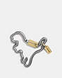 COACH®,REXY CARABINER,mixedmaterial,Gold/Silver,Front View