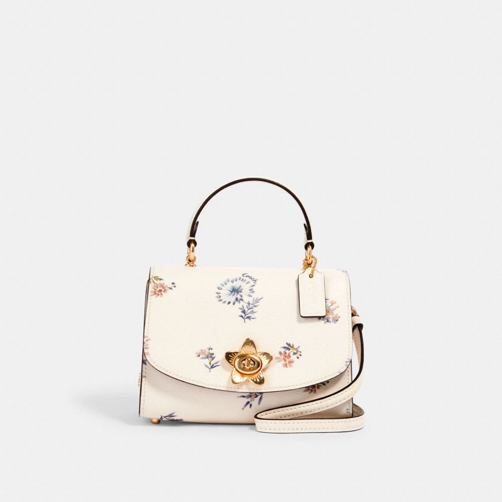 COACH Tilly Top Handle PINK Dandelion Floral Bag, Bag+Wallet SET OR  Crossbody