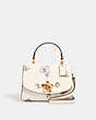 COACH®,MICRO TILLY TOP HANDLE WITH DANDELION FLORAL PRINT,Leather,Gold/Chalk/ Blue Multi,Front View