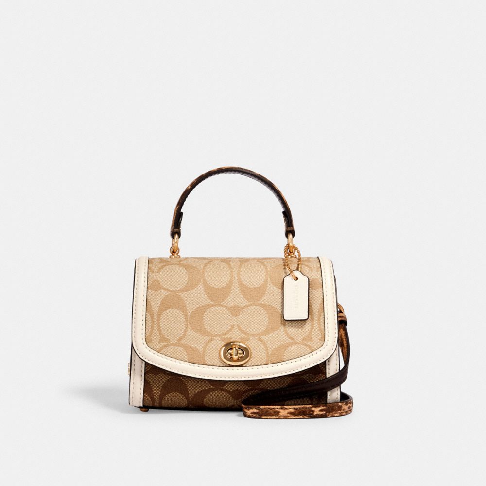 Momsh-Shop - COACH Micro Tilly Top Handle with Dandelion