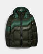 COACH®,HOODED DOWN JACKET,n/a,Rosin,Front View