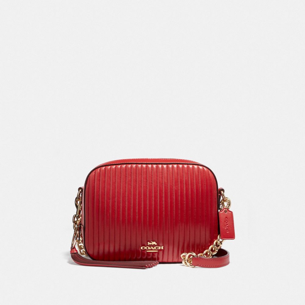 Coach red quilted camera bag new arrivals