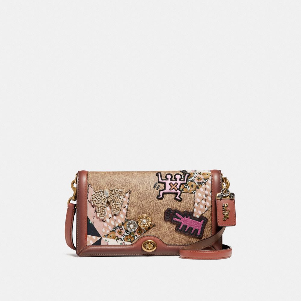 Coach X Keith Haring Riley In Signature Patchwork