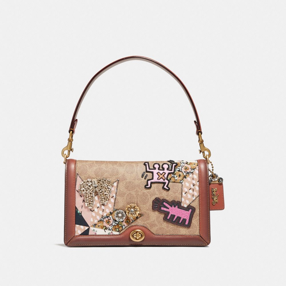 Coach X Keith Haring Riley In Signature Patchwork