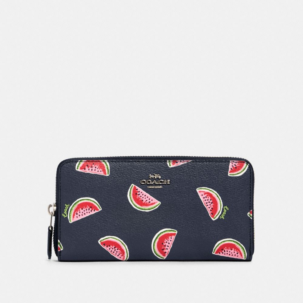 COACH Outlet Accordion Zip Wallet With Watermelon Print