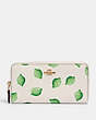 Accordion Zip Wallet With Lime Print