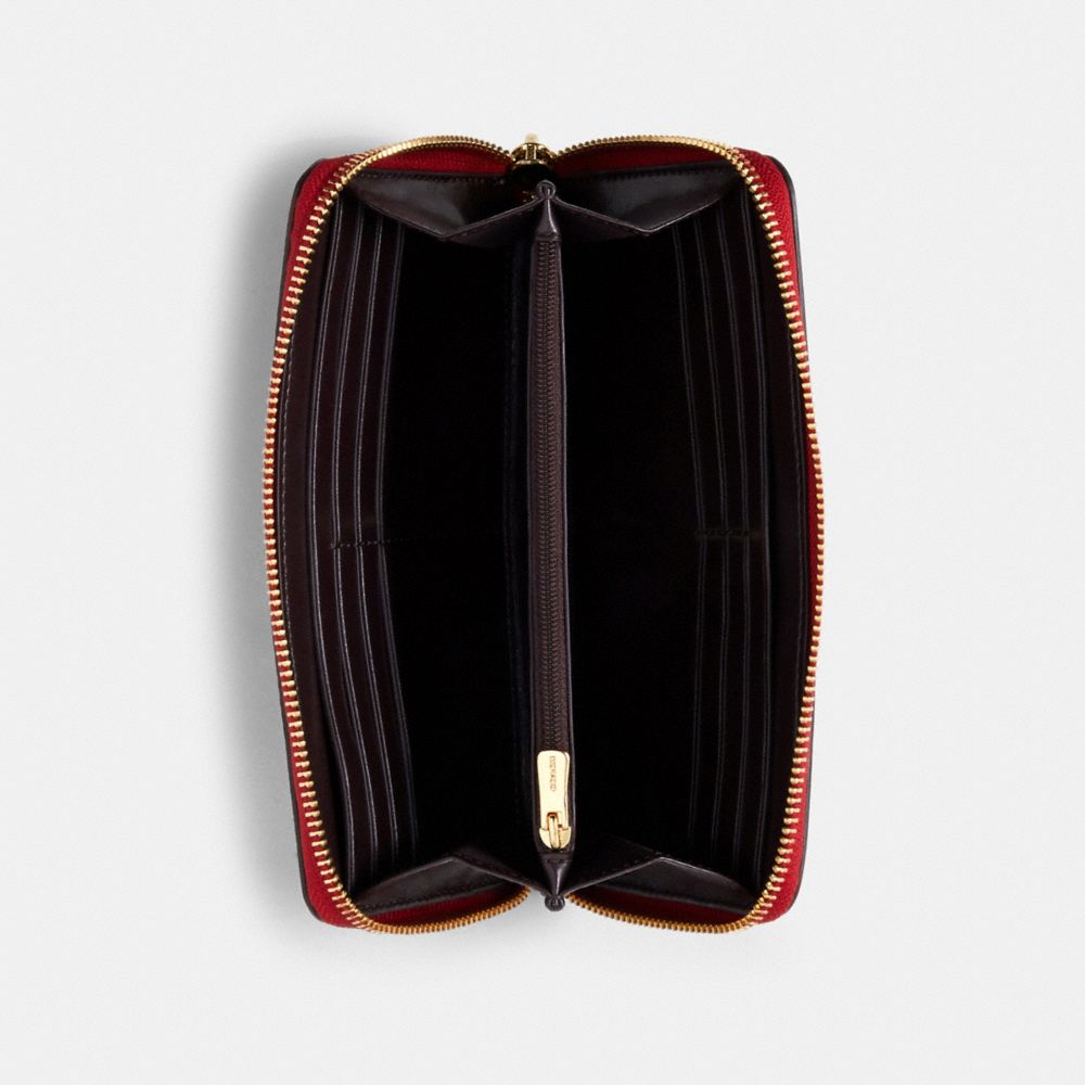 Accordion Zip Wallet With Stripe Star Print