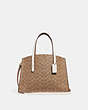COACH®,CHARLIE CARRYALL IN SIGNATURE CANVAS,pvc,Large,Brass/Chalk,Front View