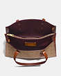 COACH®,CHARLIE CARRYALL IN SIGNATURE CANVAS,pvc,Large,Brass/Rust,Inside View,Top View