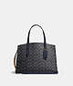 COACH®,CHARLIE CARRYALL IN SIGNATURE CANVAS,pvc,Large,Charcoal/Midnight Navy/Light Gold,Front View